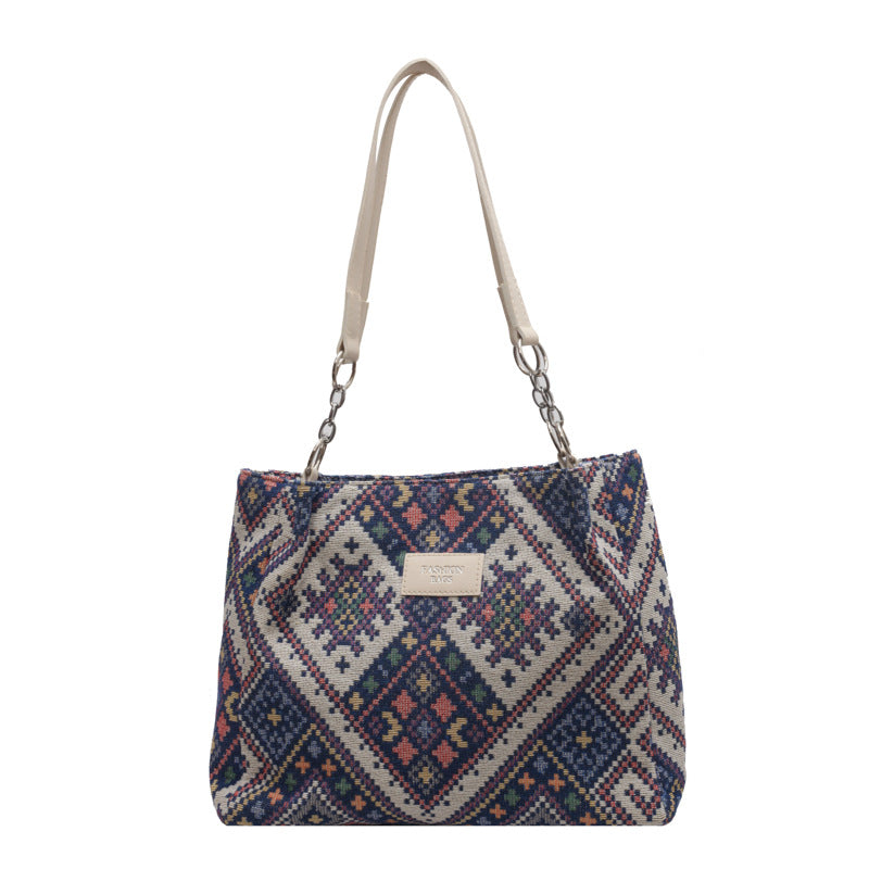 All-match One-shoulder Tote Bag For Class