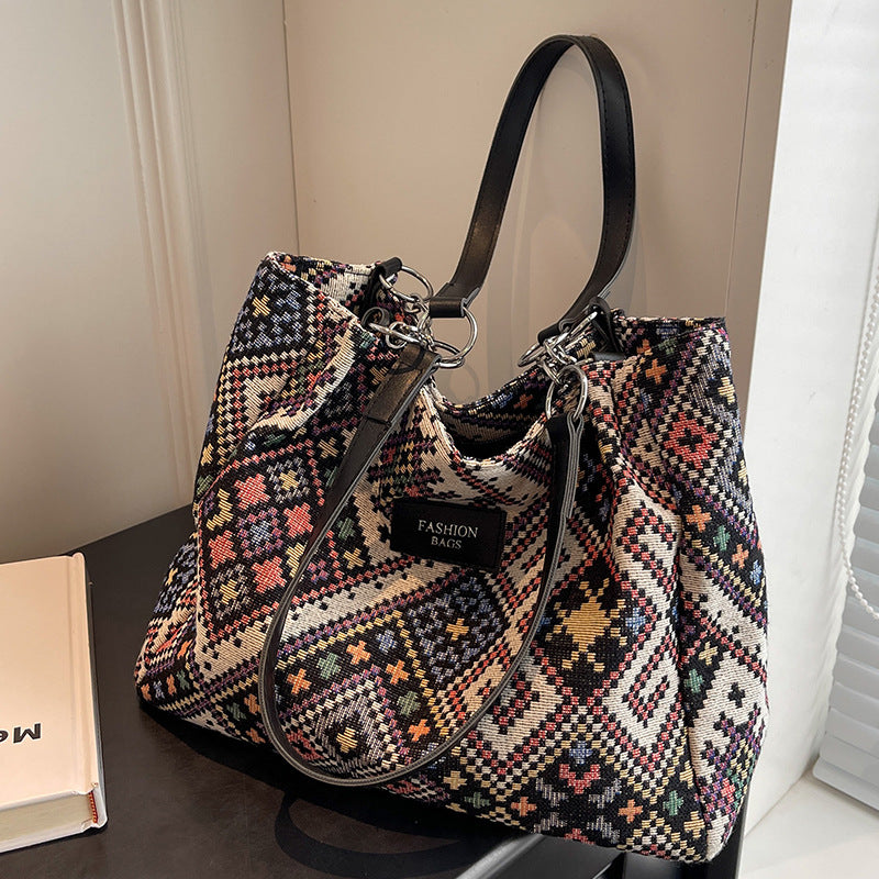 All-match One-shoulder Tote Bag For Class