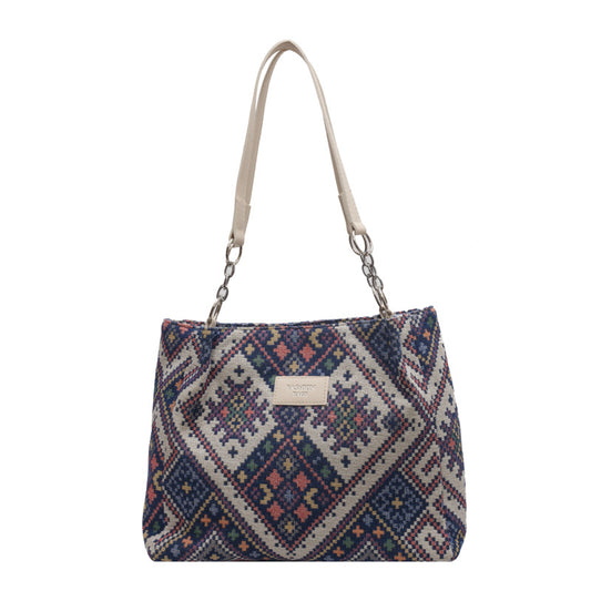 All-match One-shoulder Tote Bag For Class